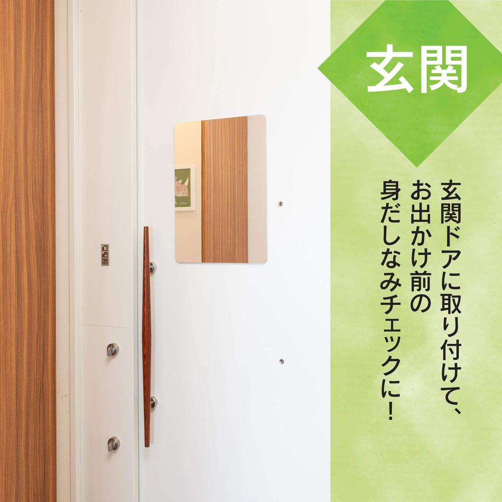 [Эксклюзив для Amazon.co.jp] Topre Corporation Зеркало, Серебристое, 43 x 29 x 0,5 см (Внешние размеры), Небьющееся безопасное зеркало с магнитом, ASF-4329MG