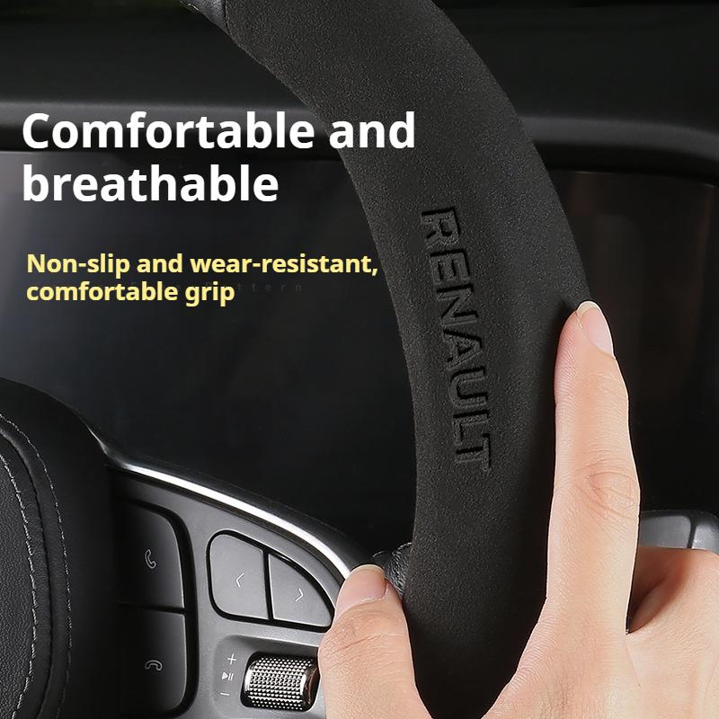 Накладка на руль автомобиля из углеродного волокна для Renault Scenic Clio Laguna 2 3 4 5 Kangoo Fluence Megane Trafic Talisman Twingo Kaptur