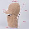 Winter Plush Hat Bib One-piece Knitted Hat Ladies Cycling Face Covering Ear Protection Warm Woolen Pullover Hat