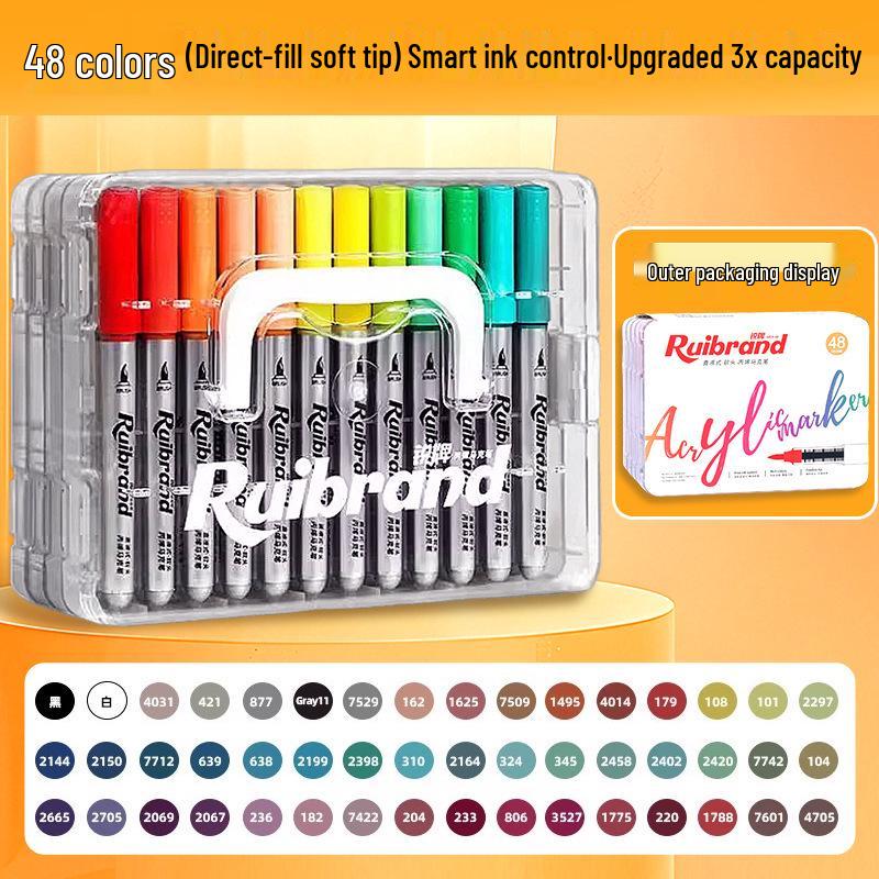 Полупрозрачный акриловый маркер с мягким наконечником для слоев, DIY-арта, детских граффити и рисования в начальной школе.