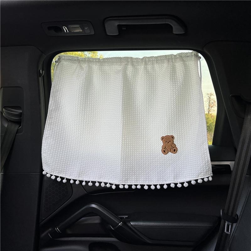 Universal Suction Cup Curtain Flower Car Window Sunshade Cover Cartoon Side Window Sunshade Uv Protection For Kid Baby Children