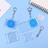 Blank Perimeter Memorial Album Bag Charm Mini CD Case Keychain For CD Player Keyring DIY Backpack Hanging Decoration