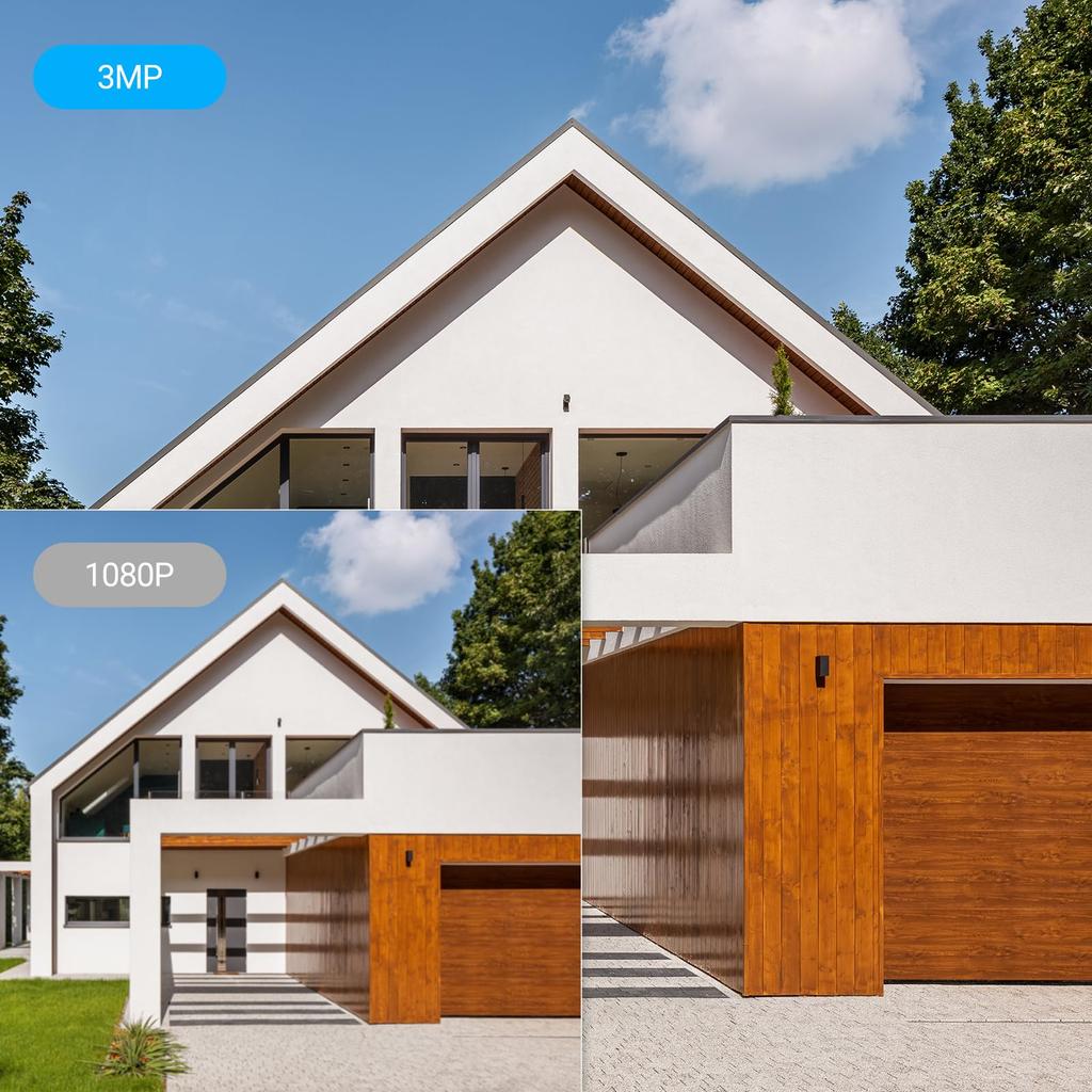 EZVIZ 2K 3МП Камера безопасности Уличная Запись Камера наблюдения Водонепроницаемая IP67 WiFi Цветное ночное видение Сетевая камера Проводное LAN-подключение Датчик