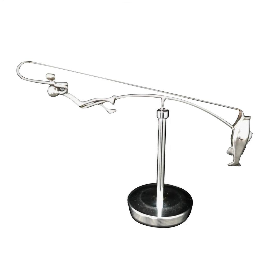 The Fisherman Balancing Sculpture Fishing Sculpture Balance Art For Your Space Home Office Desk Decoration Balancing