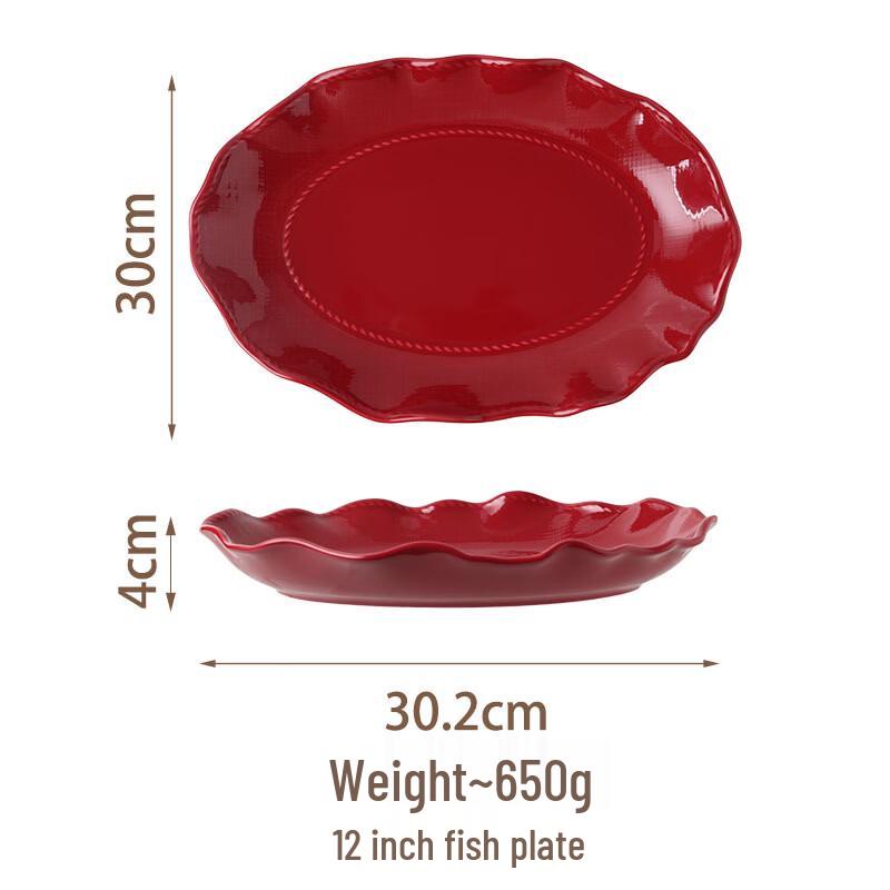 Ruhan Elegant Ceramic Fish Plate