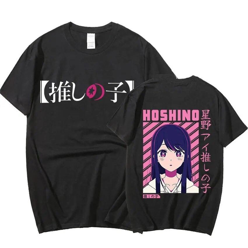Japanese Anime Oshi No Ko Tee Shirt Unisexga Kawaii Ai Hoshino Graphic T-Shirt Unisex WoUnisex Aesthetics 100% Cotton T-Shirts Streetwear