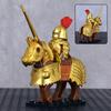 Gothic Style Multiple Colors Knight On Warhorse, Detailed Armor Horse Trappings Building Block Toy Perfect for Medieval