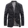 Men's Slim-Fit Denim Jacket - Spring/Autumn Business Casual, Thin Style for Middle-aged & Young