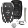 Key Fob Shell with Battery for Chevrolet 2016-2024, Alliskeys 4-Button Smart Key Case Cover Replacement for Chevy 2016-2024 HYQ4AA HYQ4EA HYQ4AS