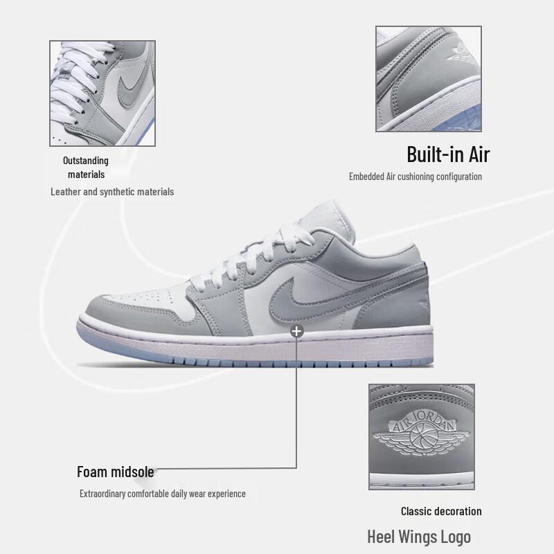 Nike Унисекс кроссовки Air Jordan 1 Low 'Dior Grey'