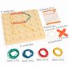 Two In One Nail Board Wooden Tic Tac Toe & Pegboard Set Enhance Spatial Thinking Strategy Skills Hand-Eye Coordination Training