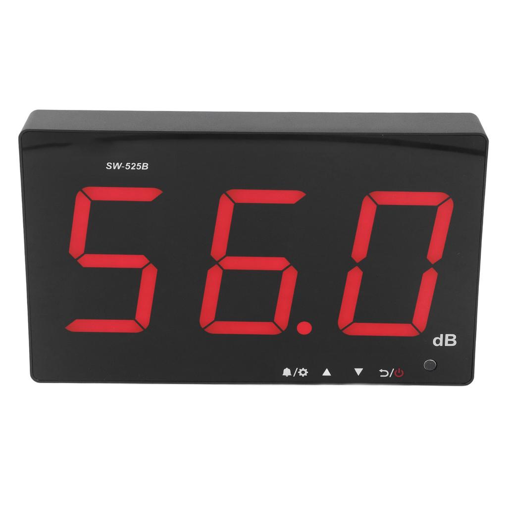 Sound Level Meter 9.6inch LCD Screen Fast Response 30‑130dB Wall Mount Noise Decibel Reader for Classroom Home Street