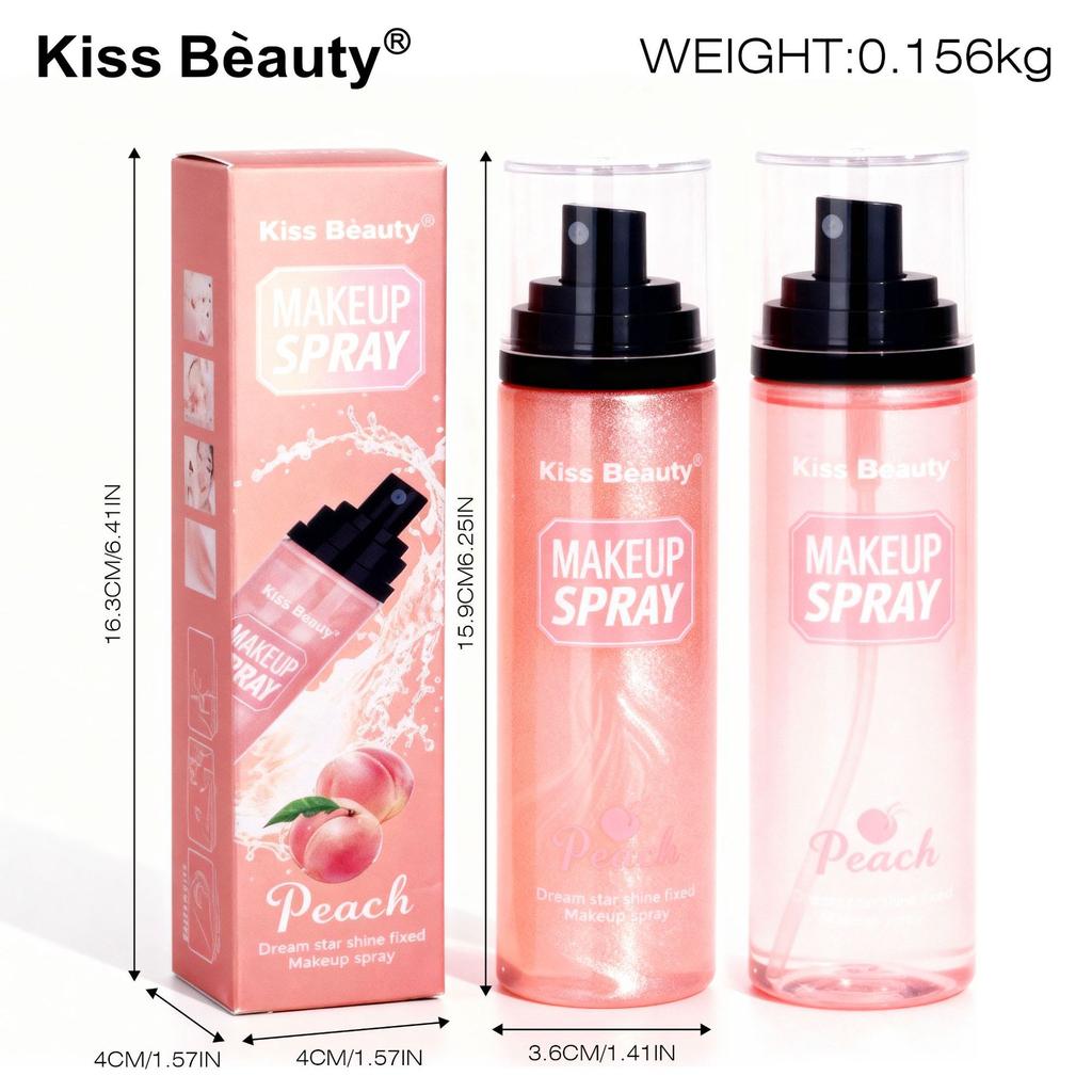 Kiss Beauty Жемчужная пудра, пудра-песок, блестящий спрей, водостойкий и стойкий, защита от пота, фиксация