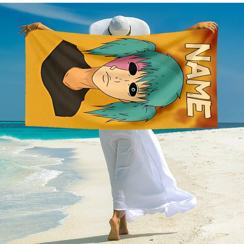 Personalized customized proof beach towel with Sally Face pattern - soft, absorbent,quick-drying,perfect swimming,camping&bathing