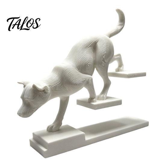 Talos 3D-печатная фигурка кошки и собаки, скульптура животного на ступеньках, форма кошки/собаки, шагающая, художественное настольное украшение, подарок