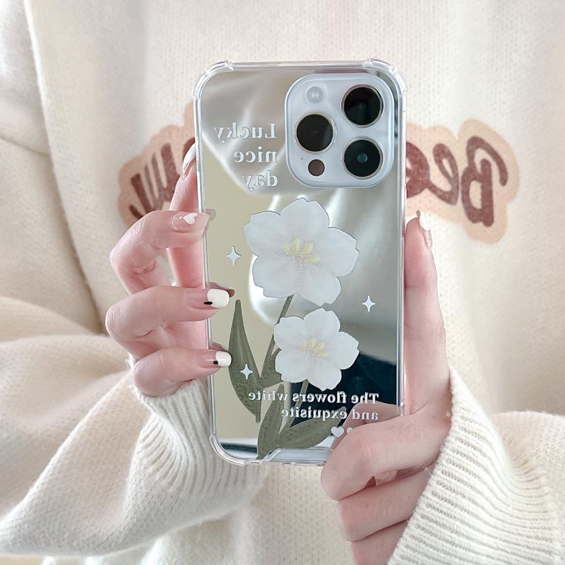 Zhitai Silicone Mirror Case for iPhone 16 & 15 Pro Max, Compatible with Xiaomi 14 Pro - Japanese & Korean Style