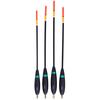 4PCS Balsa Wood Vertical Floater Copper Head with Fishing Float Bobber Bite Indicator