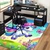 1pc Unicorn Rainbow Butterfly Chair Mat - Anime Cartoon Design, Non-Slip Carpet for Office and Home Decor, Suitable for All Seasons.H098