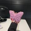 Fashionable Butterfly Mini Bag Medium Size Pu Leather Chic Shoulder Chain
