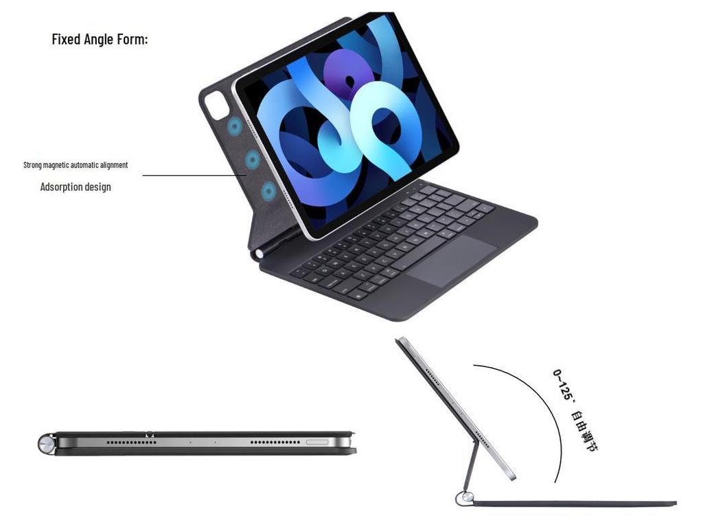 Клавиатура Bluetooth Pro11 iPad Floating Magic M34: 11-е поколение, Magnetic Air7, с подсветкой