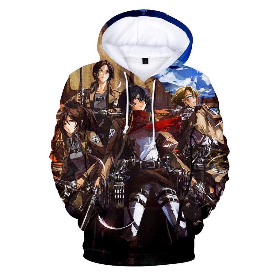 Vibrant Anime Attack On Titan Hoodie Sweatshirt Jacket For Cosplay And Casual Wear