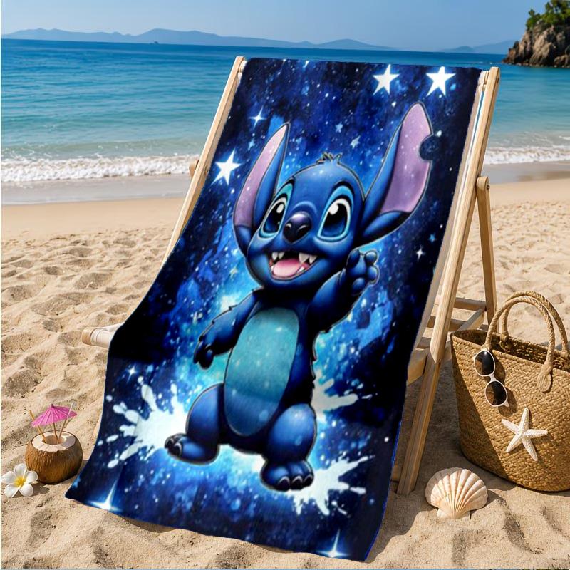 Cartoon Hawaii Artwork Printed Microfiber Beach Towel, Soft And Absorbent, Quick-Dry, Ideal for Summer Travel, Beach Essential, Swimming Pool