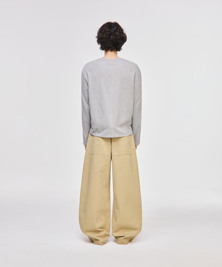 SIGNATURE Crop Long Sleeve T-Shirt [Gray]