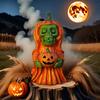 Halloween Pumpkin Ghost Statue Cartoon Skeleton Pumpkin Man Resin Figurine Sculpture Holiday Party Desktop Decoration Ornament