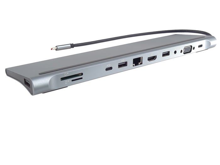 Station D'accueil - KRUP - Ku31dock17 - USB-C - 4K HDMI - Compact En Aluminium