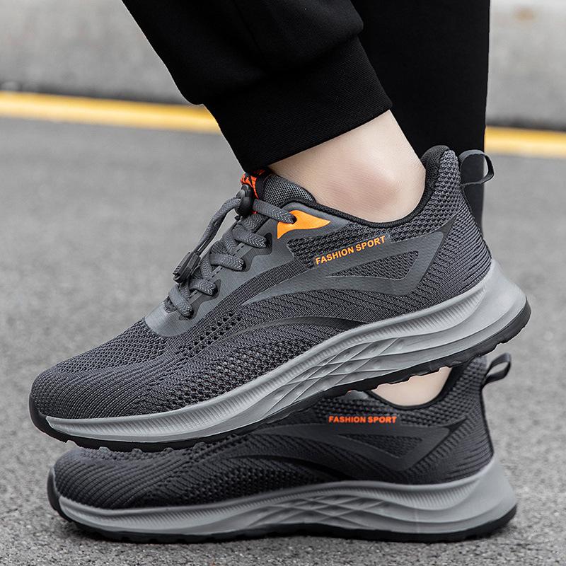 Summer Comfortable Lightweight Walking Shoes Single Mesh Breathable Casual Fashion Women's Shoes Non-slip Wearable Men's Sports Shoes