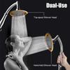 Large Round Big Rainfall Sprayer 6 Inch Adjustable Dual Use Hand Held/Top Shower Head 360 Degree High Pressure Bathroom Accessories