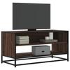 VidaXL TV Cabinet Brown Oak 91x40x46 Cm Engineered Wood and Metal, TV Stand, Hi-fi Cabinet, Entertainment Center, Buffet 848888