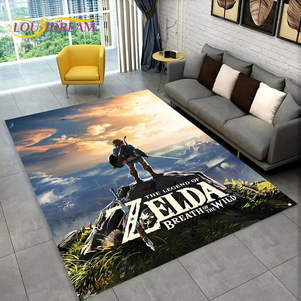 2025 3D Z-Zelda2 Game Cartoon Rug Carpet for Living Room Bedroom Home Decor,Floor Mat Non-slip Decoration for Sofa Doormat Kids