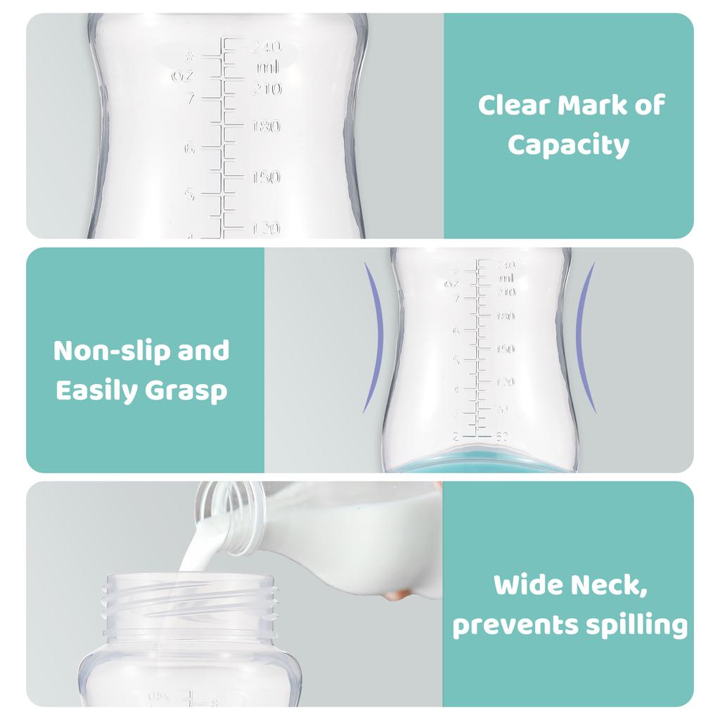 Детские бутылочки с силиконовой соской и крышкой для хранения. Бутылочки для грудного вскармливания для детского питания, полипропиленовое молоко