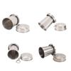 Stainless Steel Collapsible Cup Outdoor Travel Camping Portable Folding Cup with Keychain for Picnic