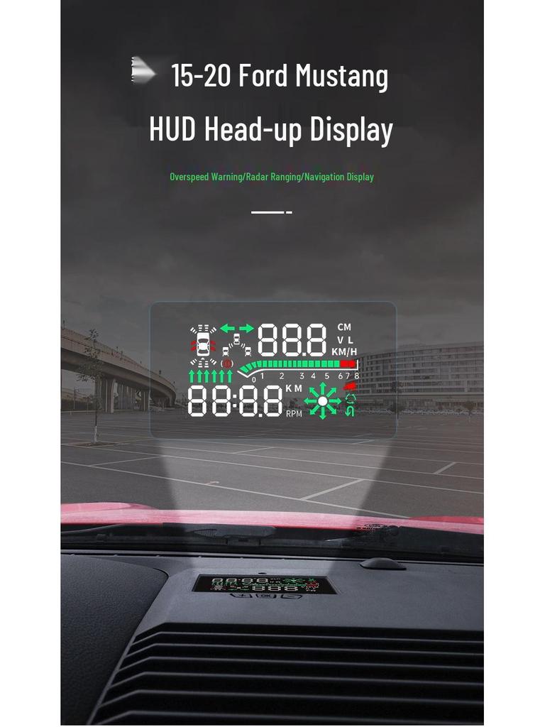Модифицированный HUD-дисплей спидометра для Ford Mustang моделей 2015-2020 годов