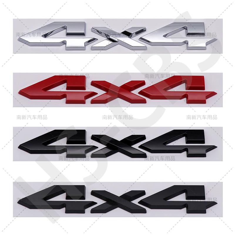 3D 4X4 4 x 4 Rear Trunk Emblem Tailgate Logo Car Hood Fender Nameplate Decal Badge Sticker For Jeep Dodge Off Road Car Styling AMP1