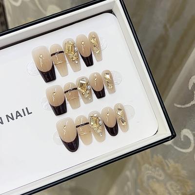 Чисто ручная работа Фототерапия Нейл-арт Окрашивание Красная пыль Носка Ногти Готовые Кошачий глаз Нейл-арт Патчи Показывают Белизну и Темперамент