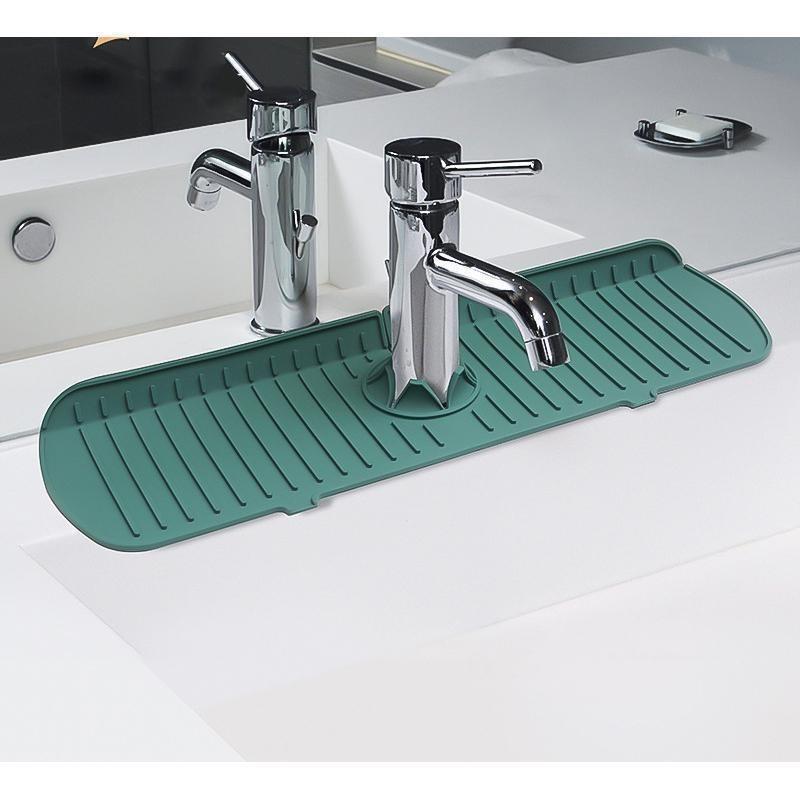 Силиконовый коврик для крана, рябь для воды, кухонный кран, коврик для сбора воды, большой коврик для раковины, защита от брызг, защита для столешницы, ванная комната