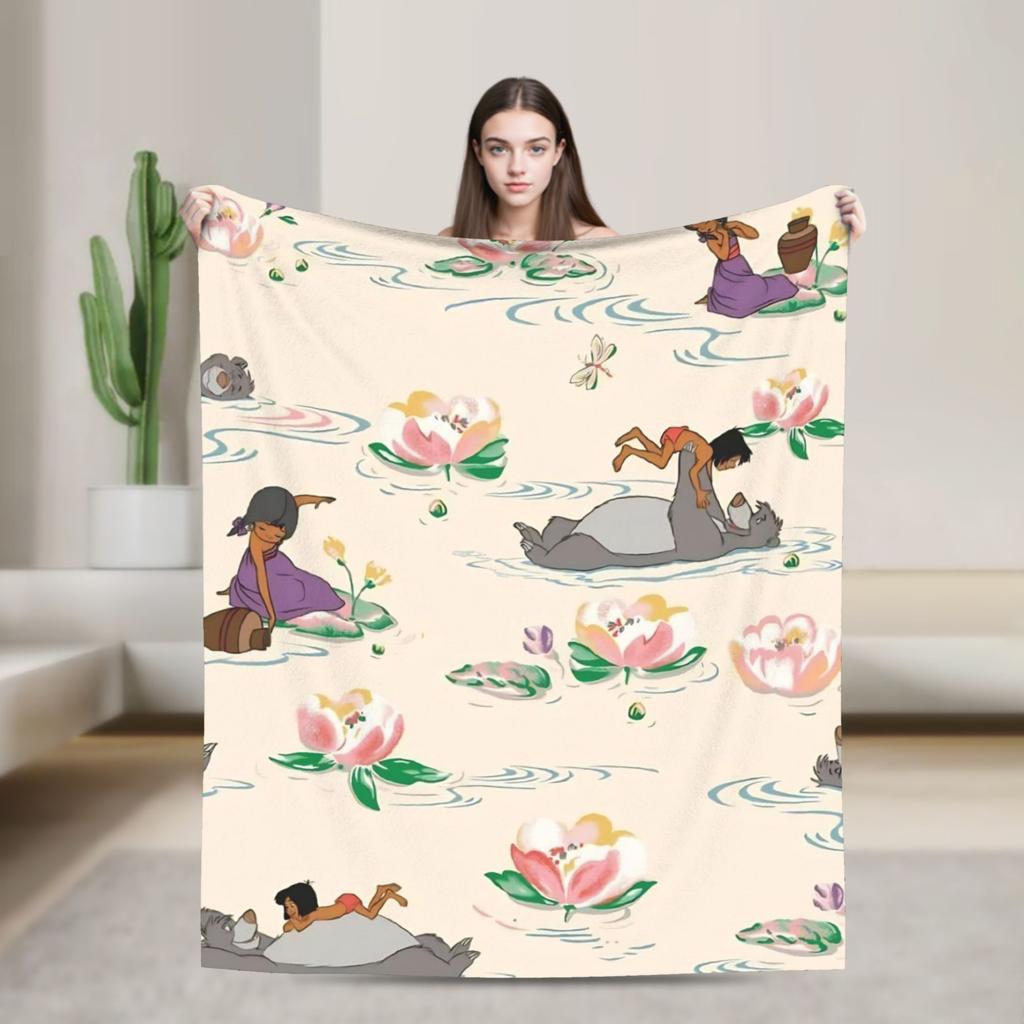The Jungle Book Super Soft Blankets Picnic Plush Bedding Throws Street Trend Bedroom Flannel Bedspread Sofa Bed Cover