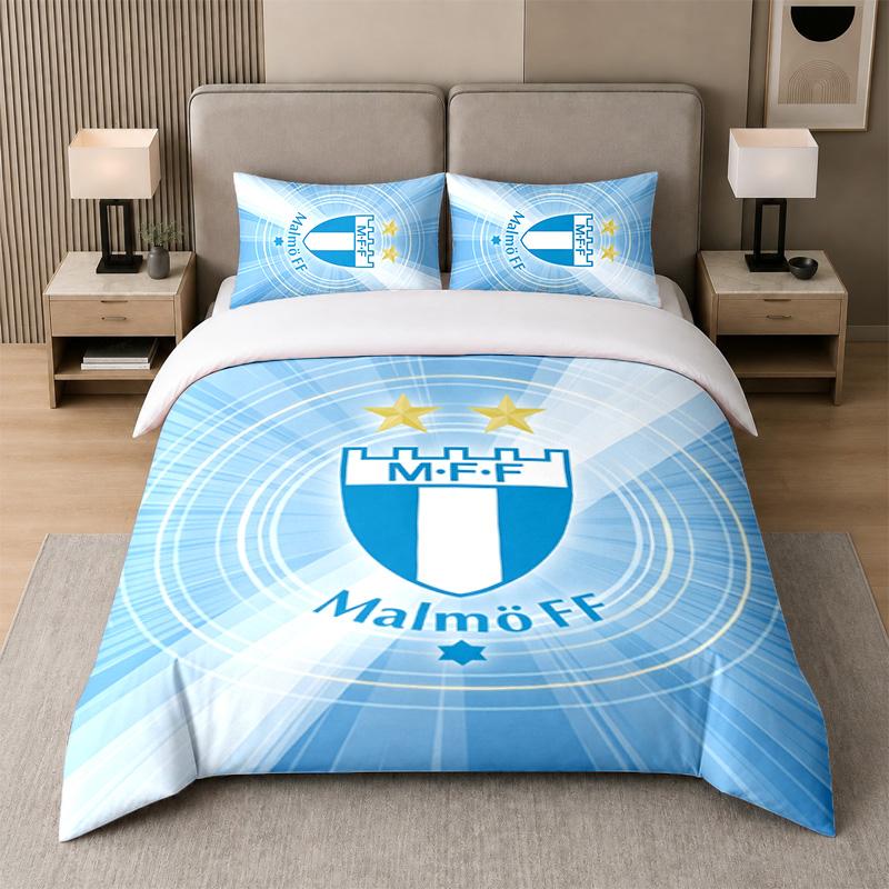 3Pcs Bedding SetMalmö FF Soft Bed Sheet and Two Pillowcases Home Bedroom Decor