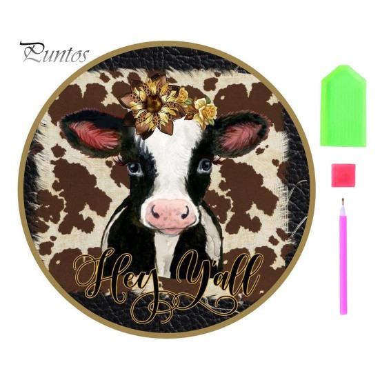 1 комплект, комплект для рисования животных из искусственного алмаза, красочный цветок, узор коровы, сделай сам, стразы, вышивка крестиком, рисунок, украшение для дома, искусство из искусственного алмаза