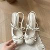 Baotou Sandals Women Wear Beautiful Bow Thick Heel Mary Jane Shoes Temperament High Heels