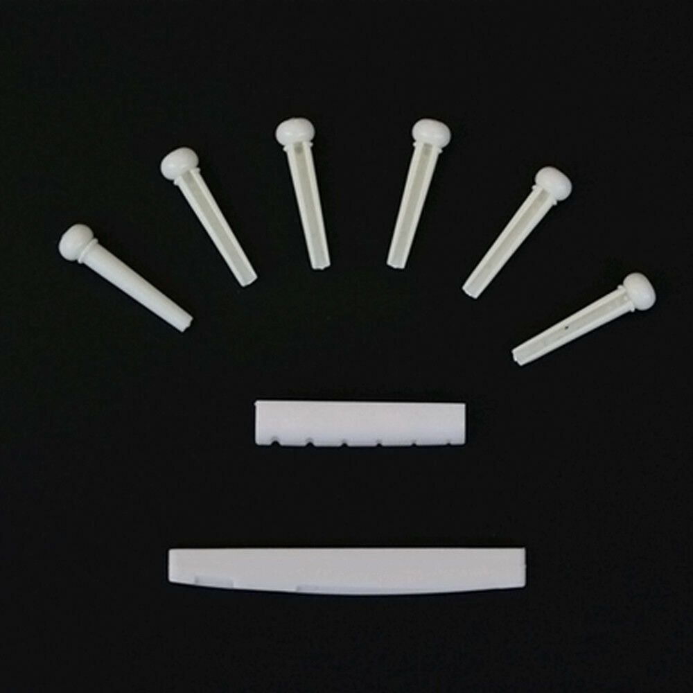 White/Black Guitar Accessories Portable Classica Guitar Saddle Nut Bridge Pins