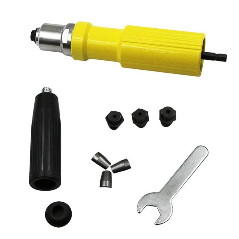 Набор электрических клепальных машин, адаптер для беспроводной клепальной дрели, аксессуары