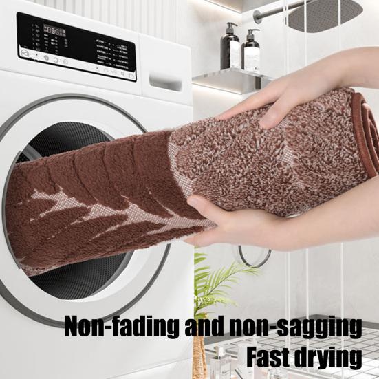 Leaf Pattern Bath Mat Absorbent Bathroom Rug with Anti Slip Doormat Soft Rug Bottom Thick Fuzzy