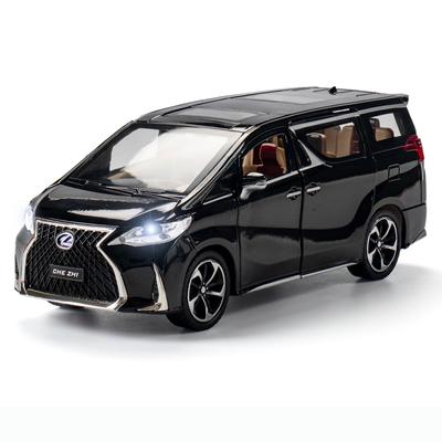 Модель автомобиля из сплава Lexus LM300 в масштабе 1/24, металлическая коллекционная игрушечная машина с откидным механизмом и светом и звуком, дверь игрушечного автомобиля можно открыть