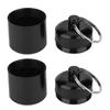 2 Pcs Pill Container Oxidation Coloring Black Aluminum Alloy Pill Box Storage Container