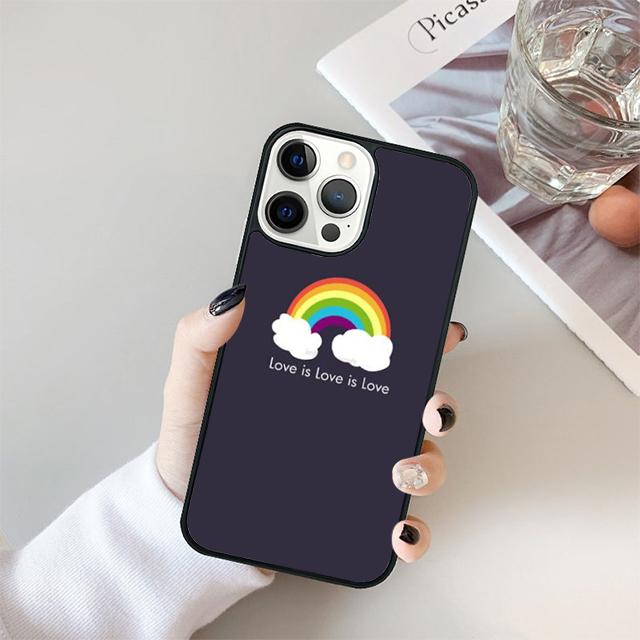 Gay Lesbian LGBT Rainbow Flag Pride ART Phone Case Cover For iPhone 17 Air 16 15 14 13 12 Pro Max 11 Pro Max Plus