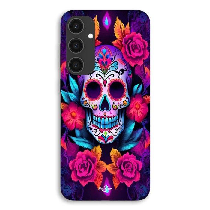 Coque de téléphone - MANIACASE - Samsung Galaxy S25 Plus - Tête de mort violette - Silicone TPU - Souple